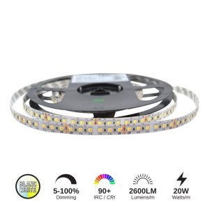 LED STRIP 20W/M 24V 100W IP22 (CCT)