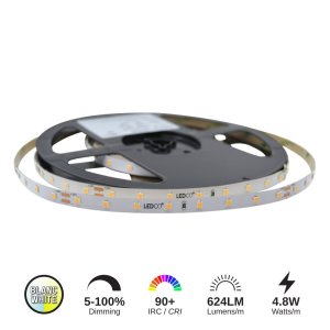 LED STRIP 24V 2835 4.8W/M 624LM/M IP22 (27K)