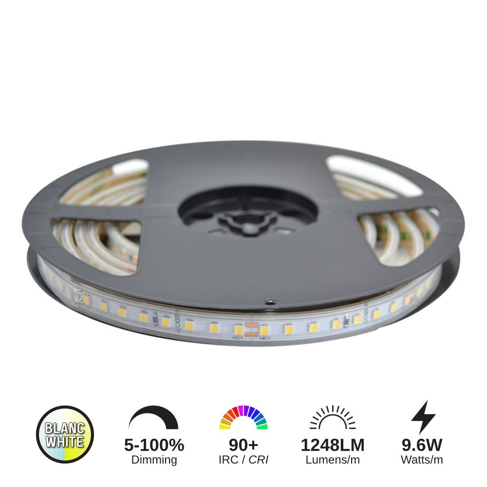 LED STRIP 9.6W/M - LCLS24V-48W-40K-IP66-30M