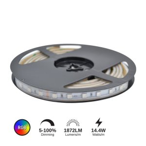 LED STRIP 14.4W/M 24V 72W (RGB) IP66