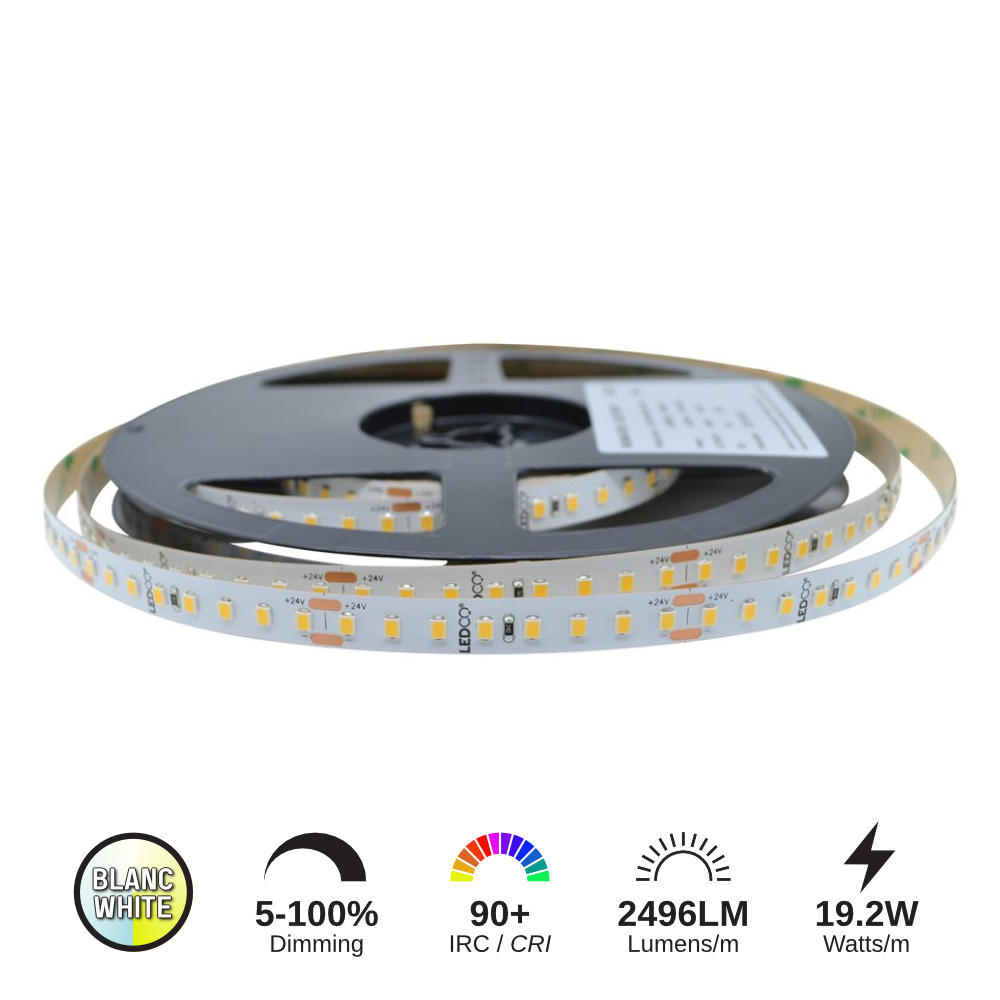 LED STRIP 24V 2538 19.2W/M 2304LM/M IP22 (27K)