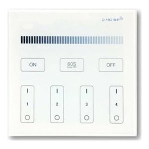 4 ZONE WALL CONTROLLER RF MILGT - WHITE (B1)