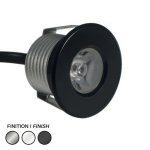 LED PUCK LIGHT #2000 ROUND 3000K BLACK