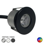 LED PUCK LIGHT #2000 ROUND RGB BLACK