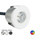 LED PUCK LIGHT #2000 ROUND RGB WHITE