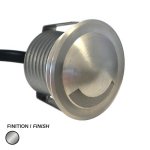LED PUCK 2000 ROUND 1 SIDE 24V 40K STAINLESS