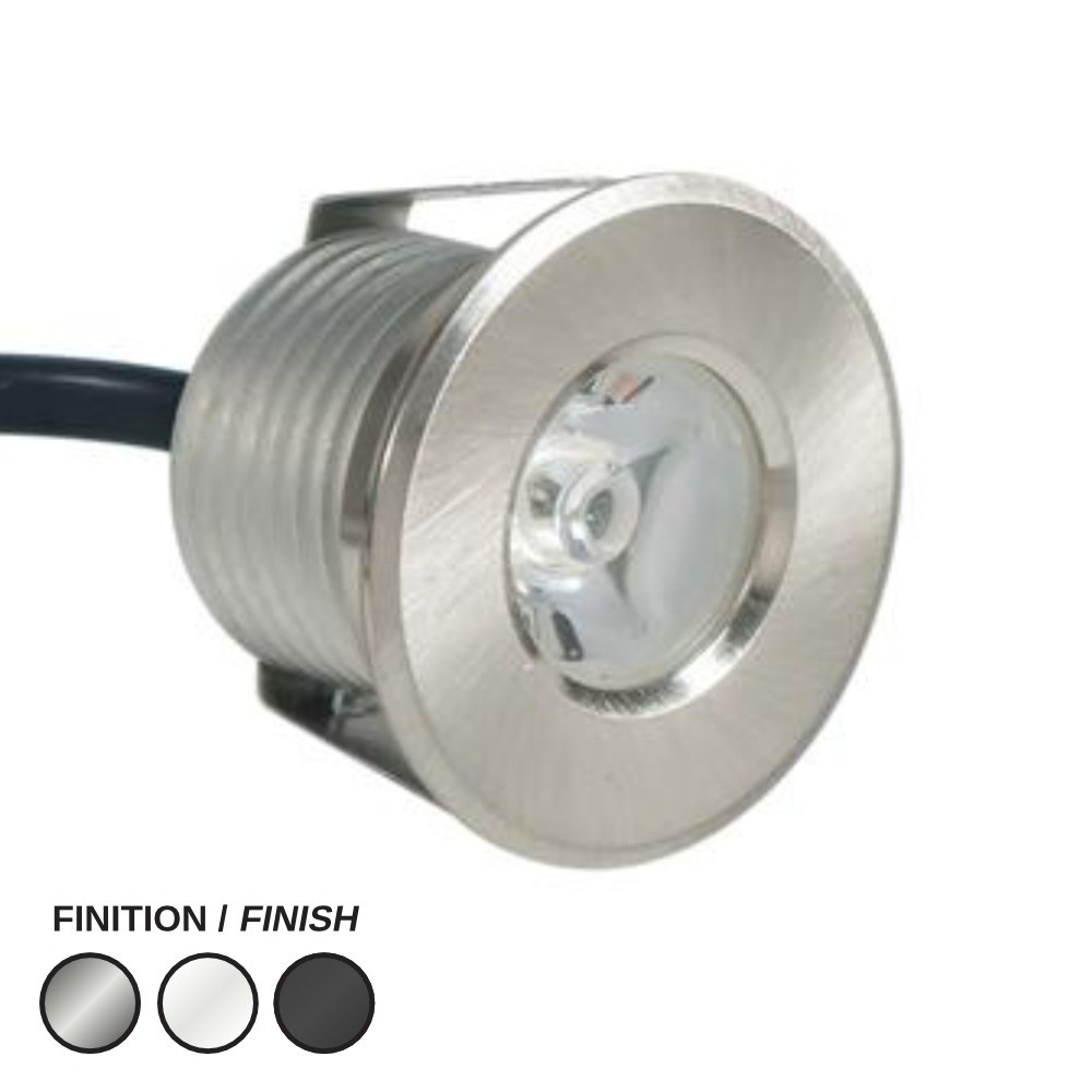 LED PUCK 2000 ROUND 24V 40K STAINLESS