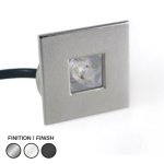 LED PUCK LIGHT #2000 SQUARE 3000K BRUSHED STEEL