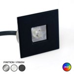 LED PUCK LIGHT #2000 SQUARE RGB BLACK