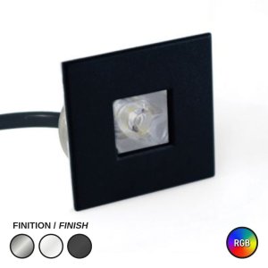 LED PUCK LIGHT #2000 SQUARE RGB BLACK