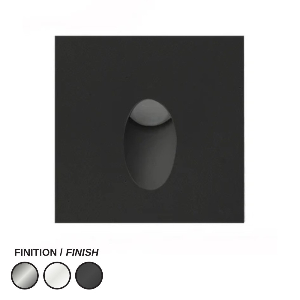 LED PUCK 600 SQUARE 24V 40K BLACK