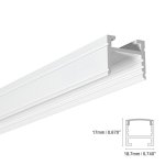 LED ALUMINUM PROFILE #14 - LCPROF-14-8FT-WH