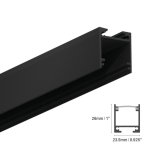LED ALUMINUM PROFILE #145 - LCPROF-145-16FT-BK
