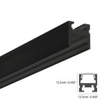 LED ALUMINUM PROFILE #440 - LCPROF-44-16FT-BK