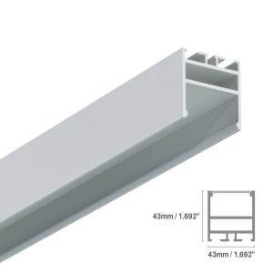 LED ALUMINUM PROFILE #49 - LCPROF-49-16FT-LENS-OPAQ
