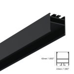 LED ALUMINUM PROFILE #49 - LCPROF-49-8FT-BK-LENS-OPAQ