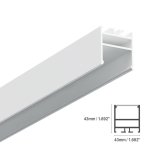 LED ALUMINUM PROFILE #49 - LCPROF-49-8FT-WH-LENS-OPAQ
