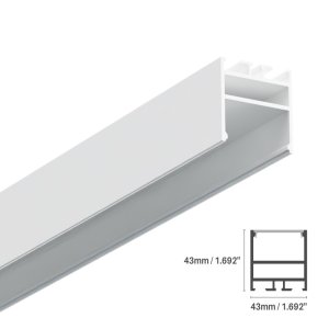 LED ALUMINUM PROFILE #49 - LCPROF-49-8FT-WH-LENS-OPAQ