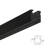 LED ALUMINUM PROFILE #80 - LCPROF-80-16FT-BK