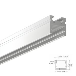 LED ALUMINUM PROFILE #80 - LCPROF-80-16FT-LENS-OPAQ