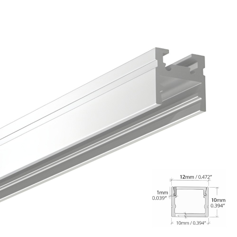 LED ALUMINUM PROFILE #80 - LCPROF-80-16FT-LENS-OPAQ