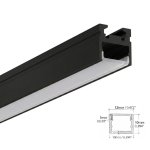 LED ALUMINUM PROFILE #80 - 8 PI - NOIR