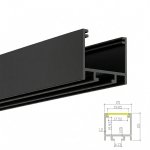 LED ALUMINUM PROFILE #81 - LCPROF-81-8FT-BK-LENS-OPAQ