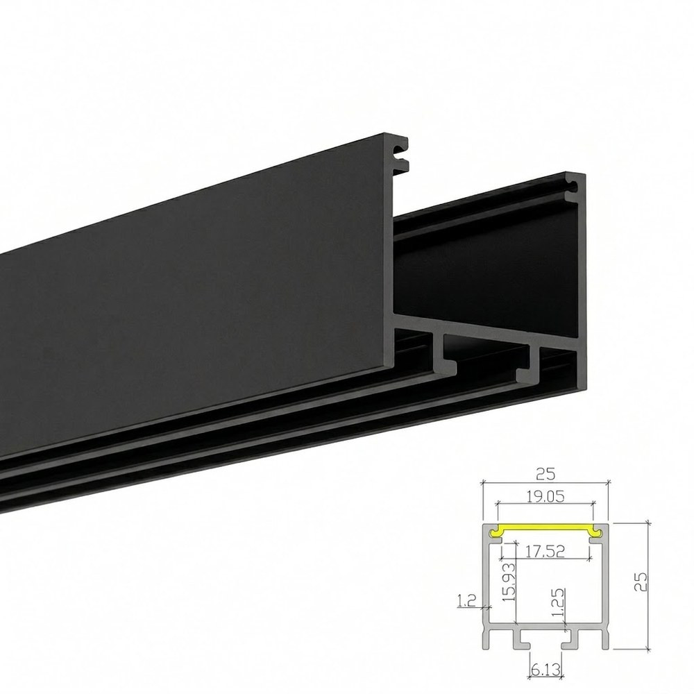 LED ALUMINUM PROFILE #81 - LCPROF-81-8FT-BK