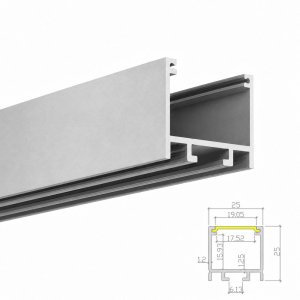 LED ALUMINUM PROFILE #81 - LCPROF-81-8FT-LENS-OPAQ