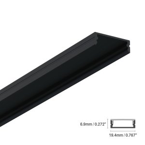 LED ALUMINUM PROFILE #84 - LCPROF-84-16FT-BK