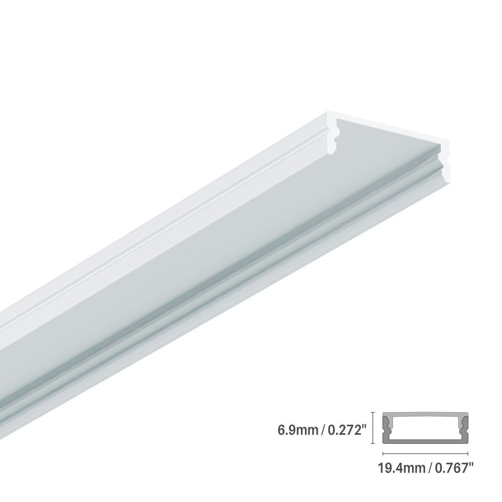 LED ALUMINUM PROFILE #84 - LCPROF-84-16FT-WH