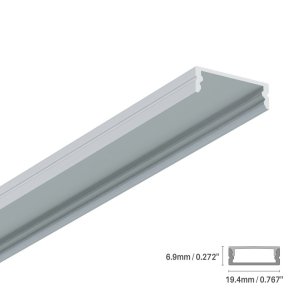 LED ALUMINUM PROFILE #84 - LCPROF-84-8FT-LENS-OPAQ