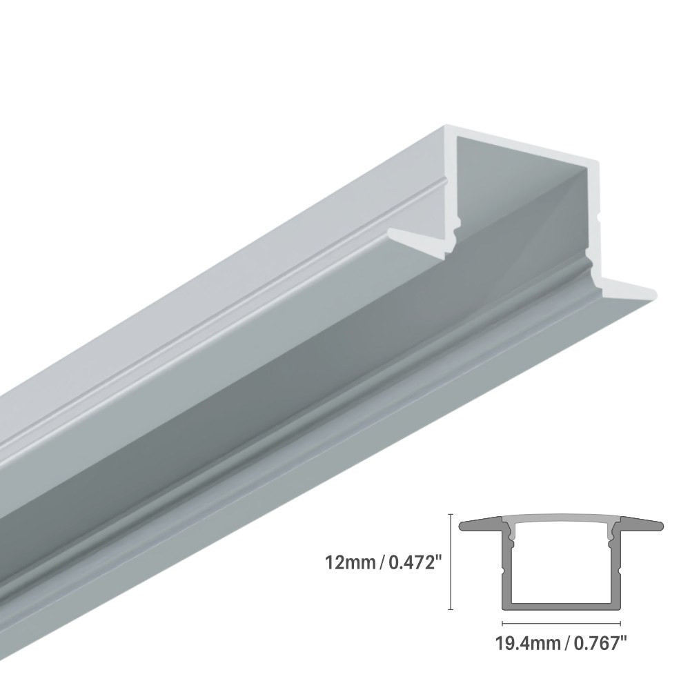LED ALUMINUM PROFILE #86 - LCPROF-86-16FT-LENS-OPAQ