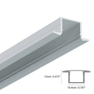 LED ALUMINUM PROFILE #86 - LCPROF-86-8FT-LENS-OPAQ