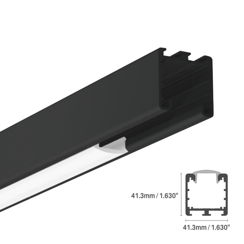 LED ALUMINUM PROFILE #94 - LCPROF-94-16FT-BK