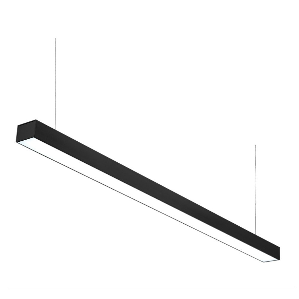 4' LINEAR SUSPENDED LUMINAIRE - LCSUSP-D-4FT-BK-40W-40K