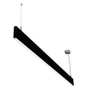 4' BIDIRECTIONAL LINEAR SUSPENDED LUMINAIRE - LCSUSP-UD-4FT-BK-40W-40K