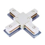 "X" CONNECTOR FOR TRACK - LCTC-X-6104-WH