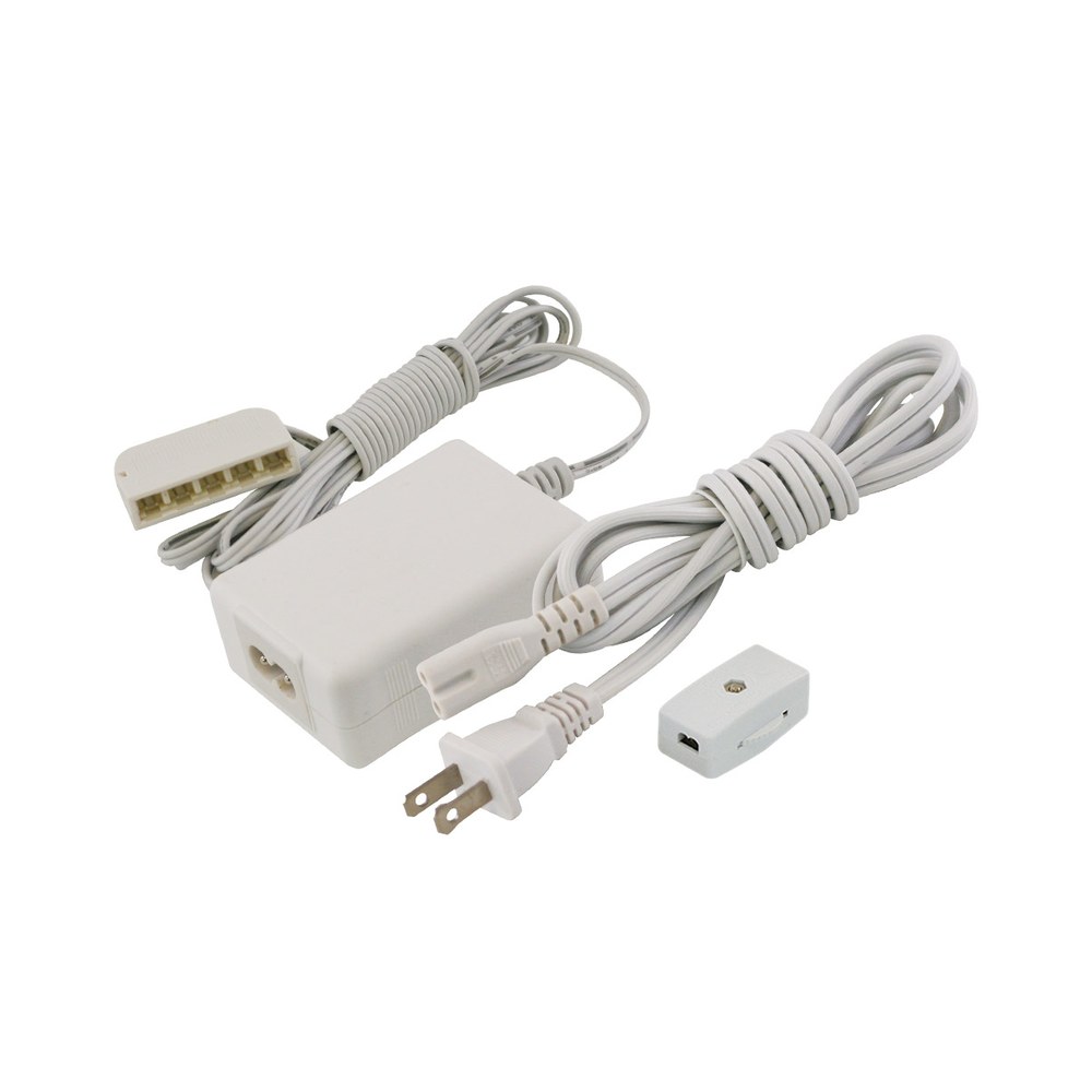 12V - 12W LED DESKTOP DRIVER - WH 5-PORT HUB - PLUG & SWITCH - WHITE - LED-TP10-WH