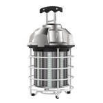 100W CAGED HIGH BAY AREA FIXTURE - INTEGRATED 6' POWER CORD AND QUICK INSTALL METAL HOOK INCLUDED 120-277V