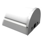 PAIRE D'EMBOUTS NICKEL BROSSÉ POUR LUMINAIRE BARRE SIMPLE