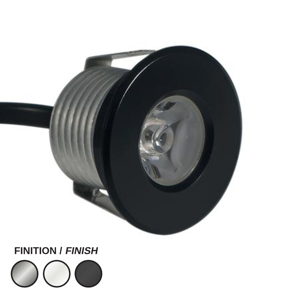 LED PUCK 2000 ROUND 24V 30K BLACK