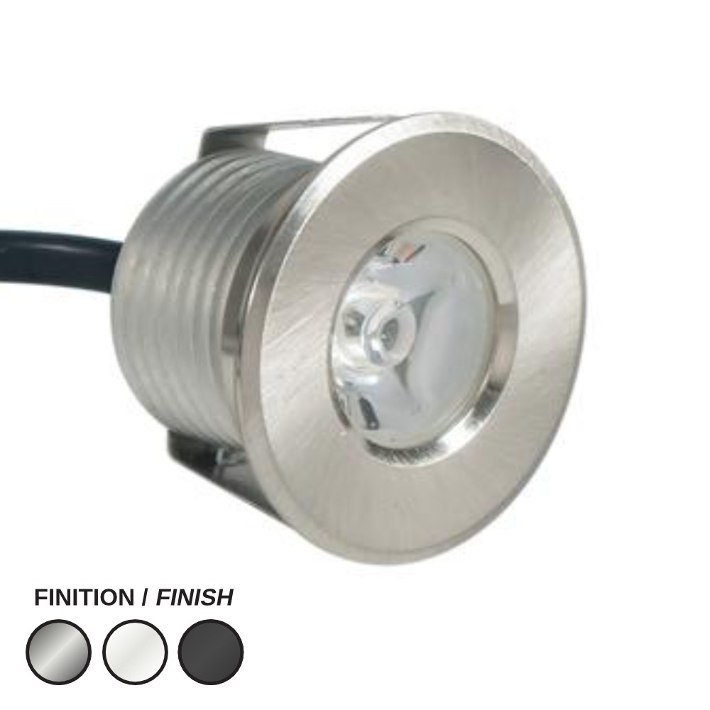 LED PUCK 2000 ROUND 24V 30K STAINLESS