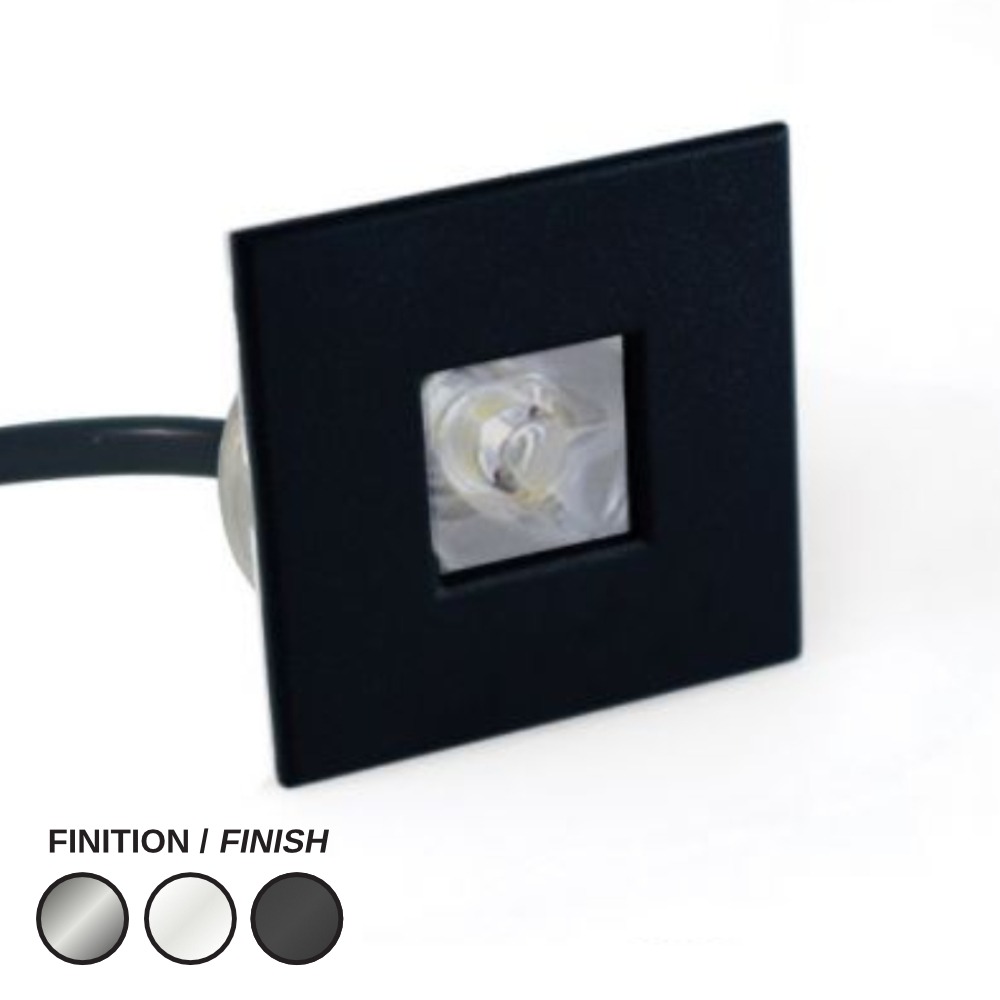 LED PUCK 2000 SQUARE 24V 40K BLACK