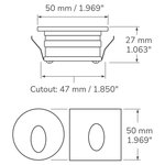 LED PUCK 600 ROUND 24V 30K BLACK