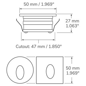 LED PUCK 600 ROUND 24V 30K BLACK