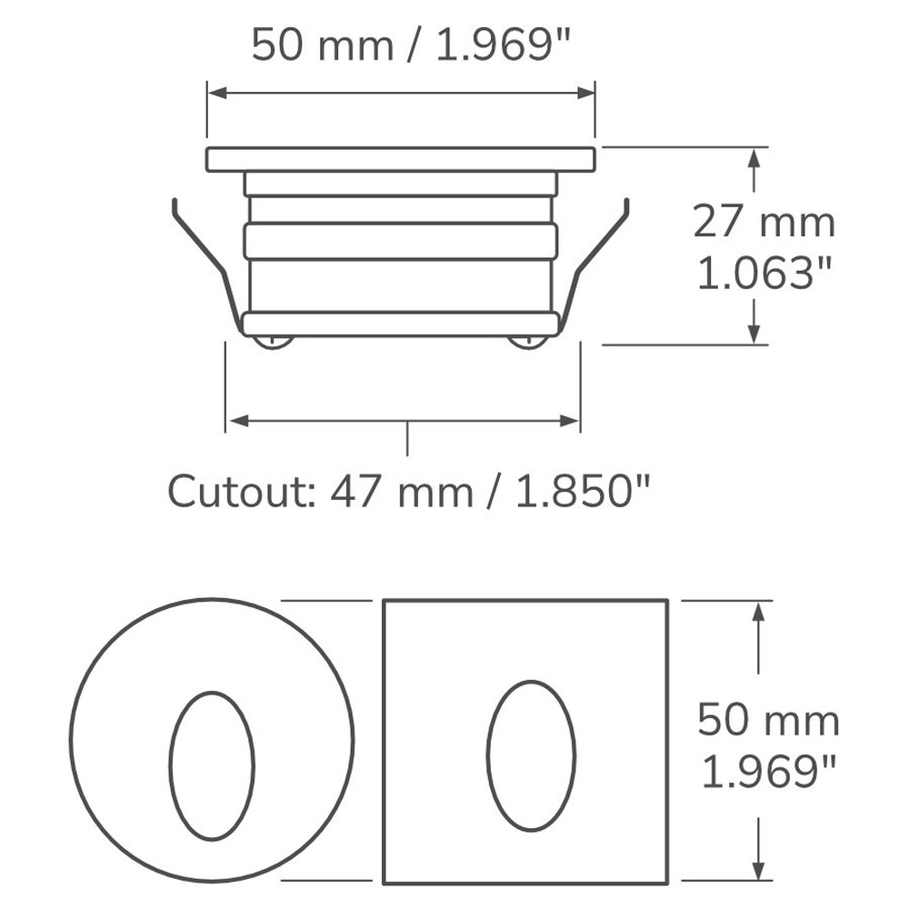 LED PUCK 600 ROUND 24V 30K BLACK