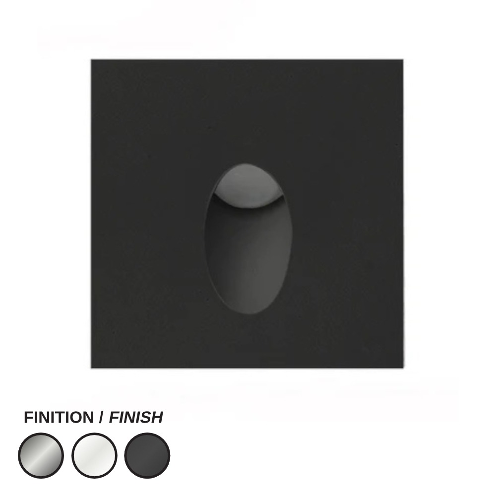 LED PUCK 600 SQUARE 24V 40K BLACK