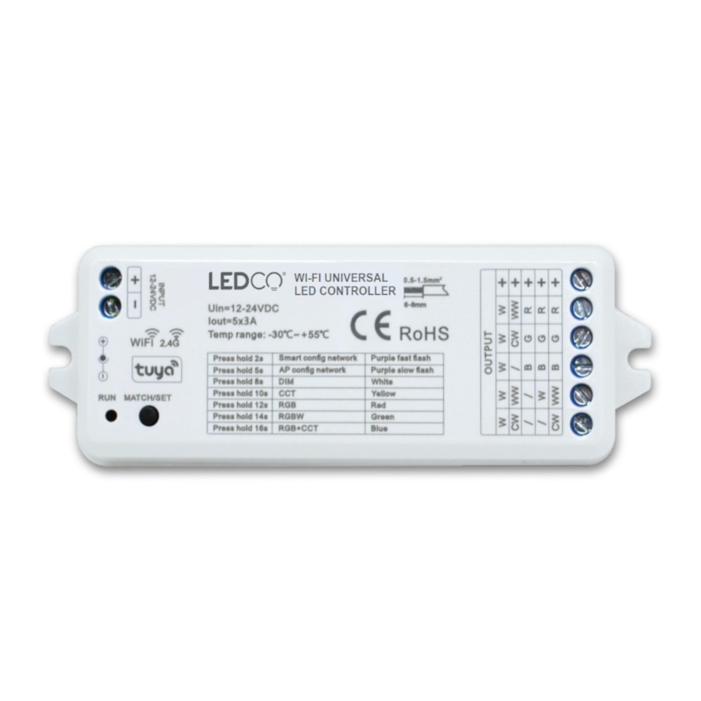 CONTROLLER / WIFI BRIDGE - WHITE OR RGBW LEDCO