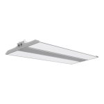 [2pk] Luminaire industriel haute baie linéaire 1x4' 400-300-220W 120-347V 35-40-50K blanc givré base 3 broches gradable 0-10V